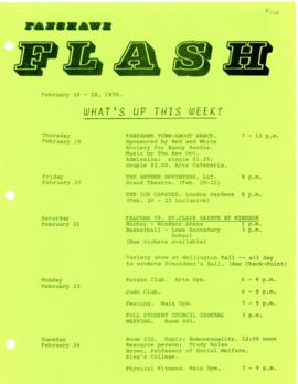 Fanshawe FLASH - February 20-28, 1970