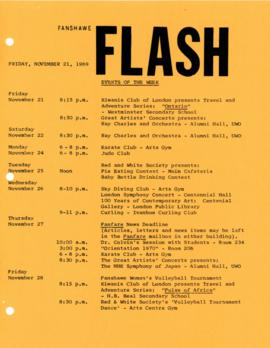 Fanshawe FLASH - November 21, 1969