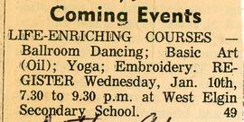 Life-Enriching Courses 1972