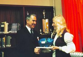 Dr. Colvin Giving Out an Award - 1974