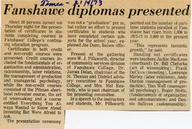 Fanshawe diplomas presented, 1973