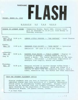 Fanshawe FLASH - March 21, 1969