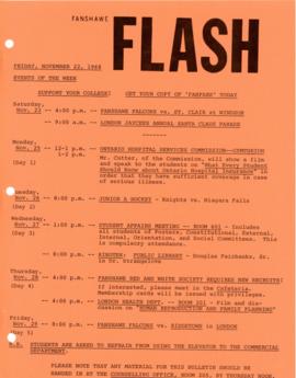 Fanshawe FLASH - November 22, 1968