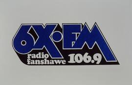 6X.FM Radio Fanshawe 106.9 Logo - 1983