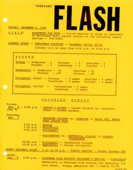 Fanshawe FLASH - December 6, 1968