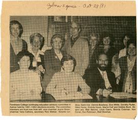 Fanshawe College Continuing Education Advisory Committee 1981-1982 1