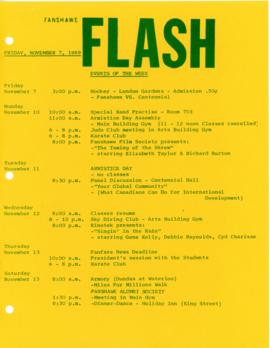 Fanshawe FLASH - November 7, 1969