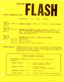 Fanshawe FLASH - February 28, 1969