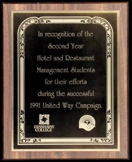 1991 United Way Recognition